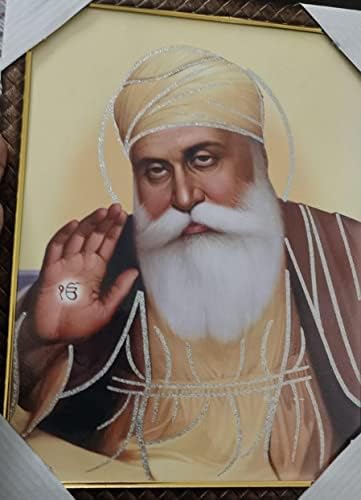 Guru Nanak Dev Ji Frame foto baba nanak ji rama foto sikh guru sikh rama foto religioasă pentru perete de casă agățat cadru