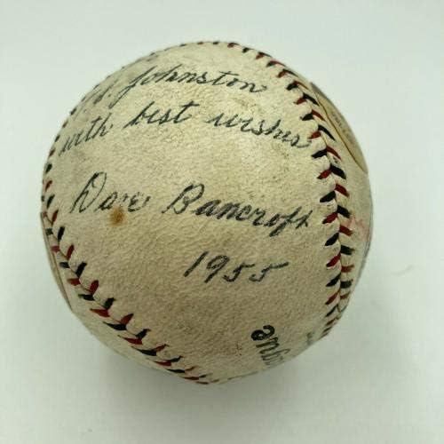 Dave Bancroft Single a semnat 1926 Baseball Jubilee League National League cu JSA COA - Baseballs autografate