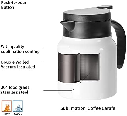 Pyd Life Sublimation Coffee termică Carafe oțel inox