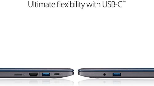 Laptop ultra-subțire ASUS VivoBook L203ma, 11,6 în HD , procesor Intel Celeron N4000, 4 GB RAM, 64 GB eMMC, USB-C, Windows 10 în modul S, L203ma-DS04