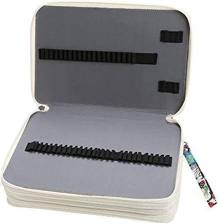 LBXGAP portabil colorat 216 sloturi pentru creion organizator cu model de imprimare pentru creioane de acuarelă Prismacolor, creioane colorate cu crayola, creioane Marco