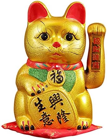 Xizhi Luck Cat- braț fluturând pisica de 9 inci de aur Afacerea de aur este în plină expansiune cadouri de deschidere a pisicii,