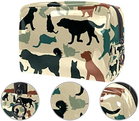 Geanta de machiaj, geantă cosmetică, organizator de pungi de machiaj impermeabil, câini de pisici pentru animale de animale
