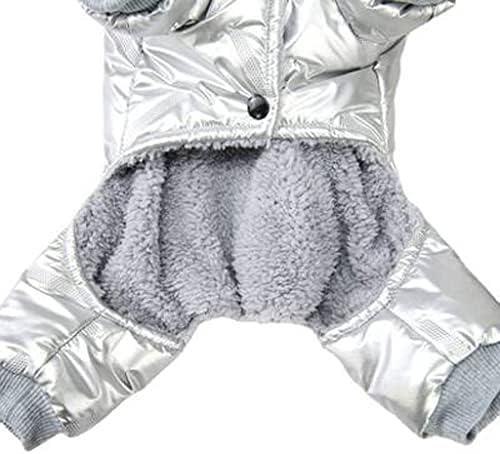 Wzhsdkl câine de iarnă haine de bumbac pentru câine impermeabil haina pa căptușeală haine reflectorizante mici vestie mare vestă pentru animale de companie