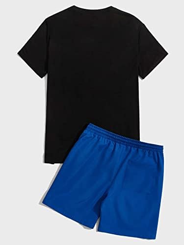 Tricouri imprimate pentru bărbați Gorglitter pentru bărbați Tricouri cu mânecă scurtă și pantaloni scurți seturi de două piese