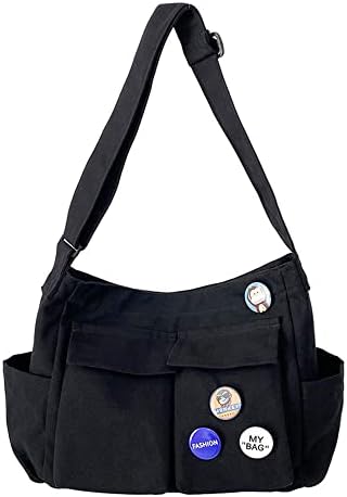 JBB femei panza Messenger Bag Hobo Tote drăguț umăr geanta mare Crossbody saci cu mai multe buzunare pentru scoala de călătorie