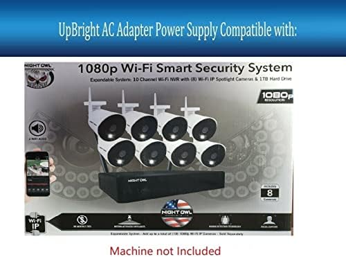 Adaptor UPBRIGHT 12V AC/DC Compatibil cu OWL NOAPTE WNIP-2LTA-BS 1080P HD Wireless Smart Security System Camera suplimentar
