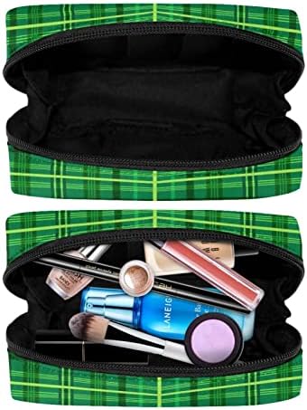 Geantă de machiaj UNICEY, Sf. Patrick's Polyester Shamrock Clover Cosmetics Bag Portabil Tote Travel Train Case Organizator Accessorie Carcasă Carcasă pentru femei de înfrumusețare pentru femei