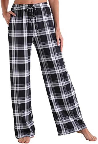 X-Image Wome Pantaloni de pijama confortabili confortabili cu buzunare și tracțiune