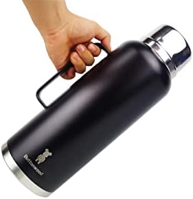 Sticlă mare de apă Sport Thermos cu mâner și capac din oțel inoxidabil, păstrați frig, reutilizabil, rezistent la scurgeri