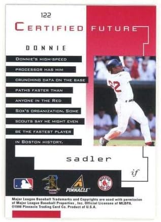 1998 Pinnacle Certified Future Red 122 Donnie Sadler Problema testului falimentului - Carduri de baseball nesemnate