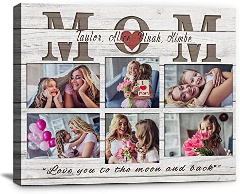 Cadouri de Ziua Mamei Personalizate Eternalart pentru mamă de la fiică sau fiu, imprimeuri personalizate cu pânză învelită