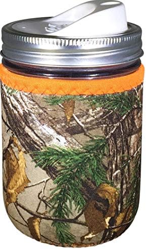 Koverz pentru borcane - 1 Neoprene Mason Jar Coolie 16 Oz izolator mânecă - Realtree Camo