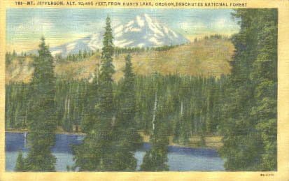 Hunts Lake, Oregon Postcard