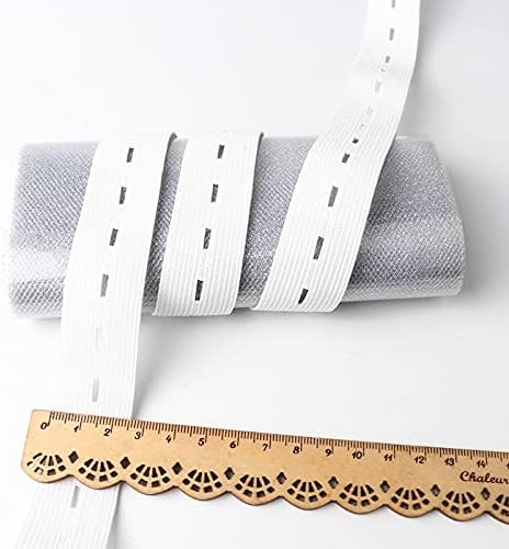 Herrmosa 18mm Elastic plat cu bandă elastică perforată culoare reglabilă pentru scutece Rochie de maternitate Craft Accesorii de cusut 1m-negru 30mm 1m