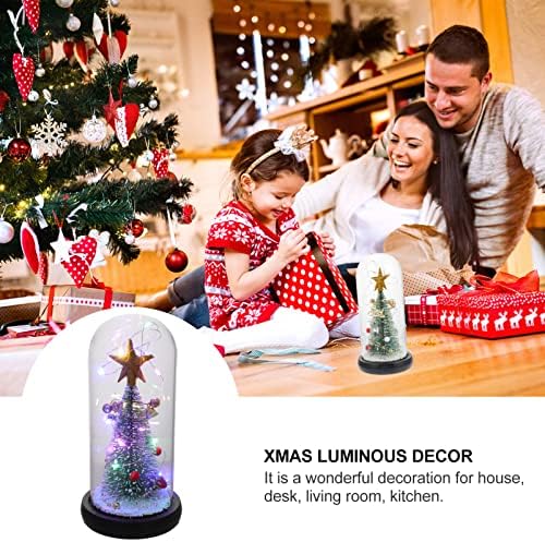 Veemoon Decorații de Crăciun Mini Artificiale Mini de Crăciun cu LED Lungă Sticlă Domnule Tabletop de Crăciun decor de Crăciun
