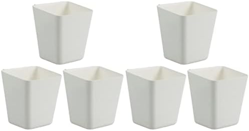 Doitool 6 buc coș de gunoi organizator convenabil poate articole de toaletă garaj articole de machiaj Containere de bucătărie din Plastic găleată pentru diverse depozitare pe perete montat pe spate agățat spațiu economizor caz găleată mic