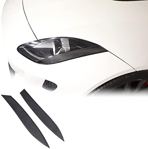 Faruri auto autocolante Decorative compatibile cu Jaguar F-Type 2013-2023 real fibra de Carbon faruri Sprânceană autocolant