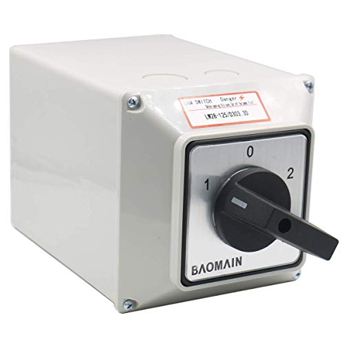 Comutator de schimbare rotativă universală Baomain LW28-125/D303.3D cu comutator principal cutia exterioară LW28-125/4 660V 125A 3 Poziție 3 Faza