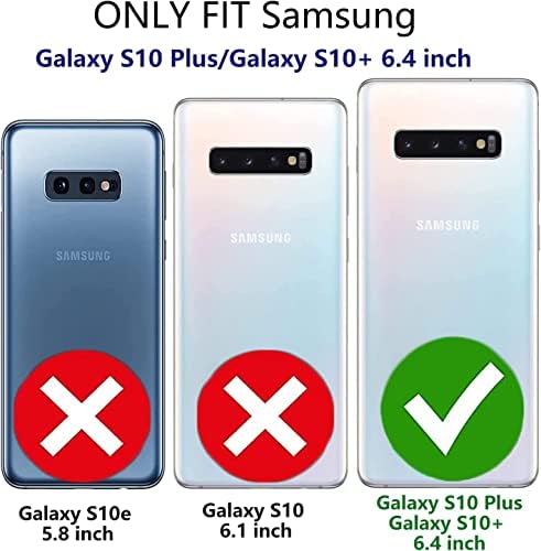 Hong-Amy pentru Case Galaxy S10 Plus, carcasă S10 Plus cu auto-vindecare Protector de ecran TPU flexibil [2 pachet], 3 în 1