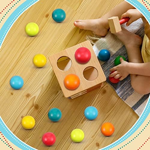12 buc Montessori Bile din lemn 1,8 inci Jucării cu minge din lemn Înlocuire Bilă Educațională Counting Toy Preschool Learning