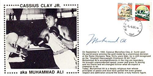 Muhammad Ali a autografat prima zi de acoperire PSA / DNA # AB06482-Box semnături tăiate