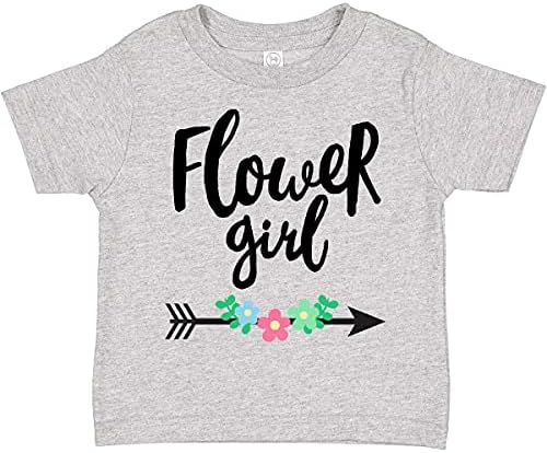 Inktastic fata de flori cu săgeată și flori Toddler T-Shirt