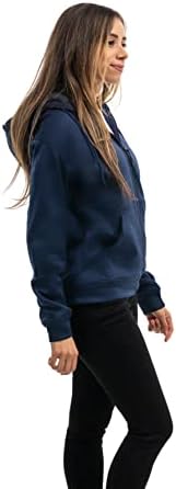 Hoodie Mio Marino Premium Zip-Up pentru femei cu finisaj lină mată și căptușeală interioară confortabilă din fleece-pulover