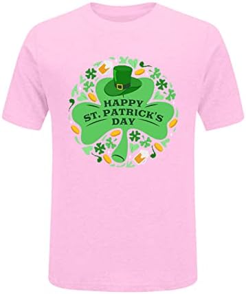 Tricou amuzant de Ziua St Patrick pentru femei Shamrock Irish Crewneck Tricou Casual Casual cu mânecă scurtă Bluză grafică