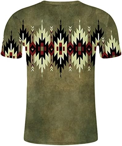 Tricouri cu mânecă scurtă Ubst Soldier pentru Mens Fashion Street 3D Aztec Boho Graphic TEE TOPS MUSCLE RETO TSHIRT CASOL