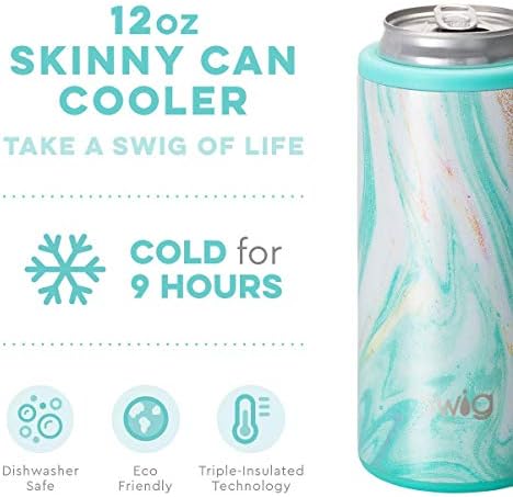 Swig Life Wanderlust Pop + Fizz Set - 12oz Skinny Can Cooler + 12oz Combo Can & Bottle Cooler