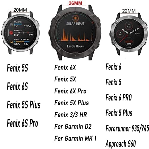 Anzoat 20/22 / 26mm Watchband pentru Garmin Fenix 6 6S 6x Pro 5 5X 5s Plus 3hr 935 Mk2 Silicon Band eliberare rapidă ceas EasyFit