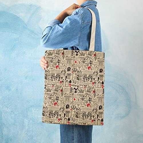 Model de teatru tematic de epocă Canvas tote geanta pentru cumpărături pentru cumpărături pentru cumpărături pentru femei pentru