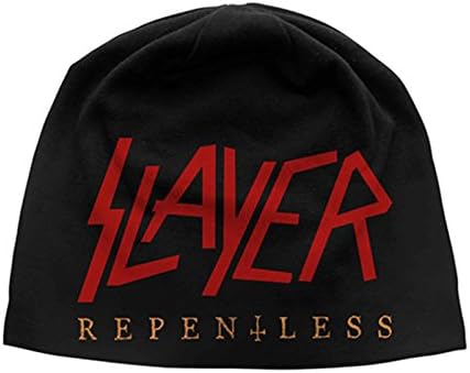 Slayer Beanie Hat Logo Band Logo oficial Jersey Black Tryy Dimensiune o dimensiune
