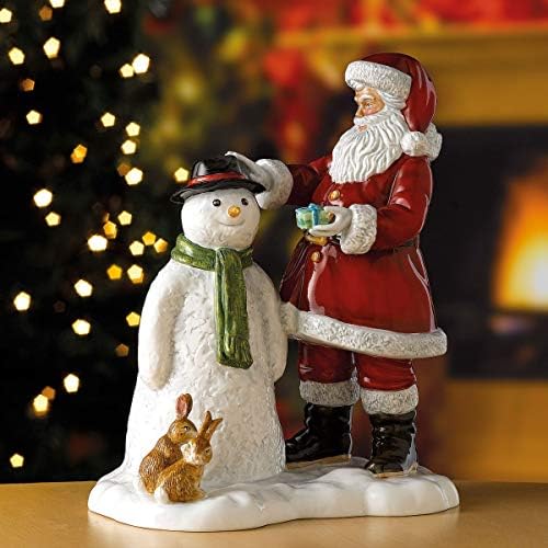 Royal Doulton anual de Crăciun anual 2019 40033931 Santas Snow Buddy 22cm, Fine Bone China, Multi